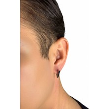 Winy Concept Geometrik Tasarım Unisex Gümüş Renk Çelik Halka Küpe