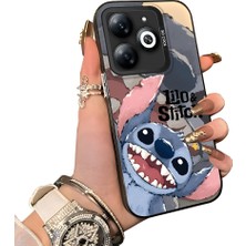 Ucuc Tecno Spark 20 Uyumlu Sert Akrilik Arka Silikon Kenar Lens Koruma Kılıf Sevimli Stitch
