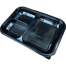 Özge Plastik Yemek Menü Kutusu 3 Bölmeli 100'LÜ