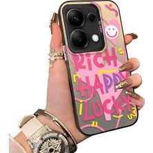 Ucuc Poco M6 Pro 4g Uyumlu Sert Akrilik Arka Silikon Kenar Lens Koruma Kılıf Graffiti Deseni