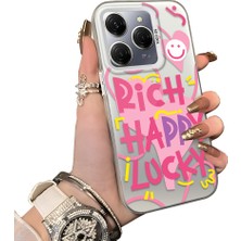 Ucuc Tecno Spark 20 Pro 5g Uyumlu Sert Akrilik Arka Silikon Kenar Lens Koruma Kılıf Graffiti Deseni