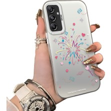 Ucuc Samsung Galaxy A24 Uyumlu Sert Akrilik Arka Silikon Kenar Lens Koruma Kılıf Zaferi Kutlama Temalı