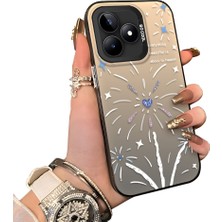 Ucuc Realme Note 50 Uyumlu Sert Akrilik Arka Silikon Kenar Lens Koruma Kılıf Zaferi Kutlama Temalı