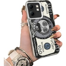 Ucuc Infinix Smart 9 Uyumlu Sert Akrilik Arka Silikon Kenar Lens Koruma Kılıf Komik Deseni