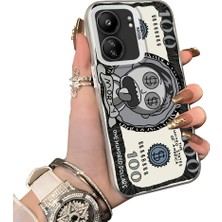 Ucuc Redmi 13C Uyumlu Sert Akrilik Arka Silikon Kenar Lens Koruma Kılıf Komik Deseni