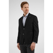 İmza Siyah Kırlangıç Yaka Düz Slim Fit 6 Drop Ceket 1002255159