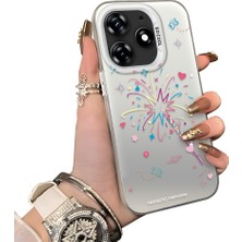 Ucuc Tecno Spark 10 Pro Uyumlu Sert Akrilik Arka Silikon Kenar Lens Koruma Kılıf Zaferi Kutlama Temalı