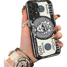 Ucuc Samsung Galaxy A52/A52S Uyumlu Sert Akrilik Arka Silikon Kenar Lens Koruma Kılıf Komik Deseni