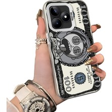Ucuc Realme Note 50 Uyumlu Sert Akrilik Arka Silikon Kenar Lens Koruma Kılıf Komik Deseni