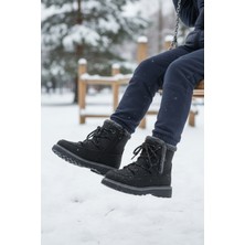 Cool Lina F Siyah Soğuğa Dirençli  Polarlı Kız Çocuk Bot