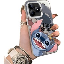 Ucuc Realme C51 Uyumlu Sert Akrilik Arka Silikon Kenar Lens Koruma Kılıf Sevimli Stitch
