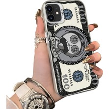 Ucuc iPhone 12 Pro Uyumlu Sert Akrilik Arka Silikon Kenar Lens Koruma Kılıf Komik Deseni