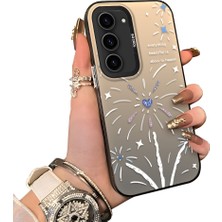 Ucuc Samsung Galaxy S23 Uyumlu Sert Akrilik Arka Silikon Kenar Lens Koruma Kılıf Zaferi Kutlama Temalı