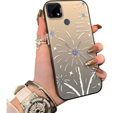 Ucuc Realme C25 Uyumlu Sert Akrilik Arka Silikon Kenar Lens Koruma Kılıf Zaferi Kutlama Temalı