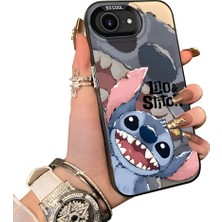 Ucuc iPhone 16E Uyumlu Sert Akrilik Arka Silikon Kenar Lens Koruma Kılıf Sevimli Stitch