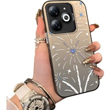 Ucuc Infinix Smart 8/8 Pro Uyumlu Sert Akrilik Arka Silikon Kenar Lens Koruma Kılıf Zaferi Kutlama Temalı