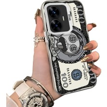Ucuc Realme C55 Uyumlu Sert Akrilik Arka Silikon Kenar Lens Koruma Kılıf Komik Deseni