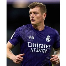 Toni Kroos 2023-24 Sezonu Mor Güllü Özel Tasarım Yetişkin Forması