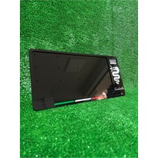 Pi Dekorasyon Alfa Romeo Giulietta Ön Tampon Çıkıntısını Kapatan Kare Plakaya Uyumlu 1 Adet Plakalık Beyaz Logolu