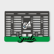 Pi Dekorasyon Smile 3D Kabartmalı Pleksi Motor Plakalığı