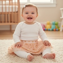 Bonbon Bebek Tül Puantiyeli Pudra Renk Etek BB2180
