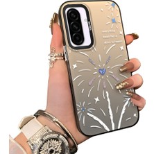 Ucuc Samsung Galaxy A36 Uyumlu Sert Akrilik Arka Silikon Kenar Lens Koruma Kılıf Zaferi Kutlama Temalı