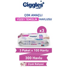 Giggles Xxl Iz Bırakmayan Yüzey Temizlik Havlusu - (Çiçek Bahçesi) 300 Yaprak