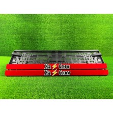 Pi Dekorasyon Mcqueen Ka Chow 3D Kabrtmalı Pleksi Araba Plakalığı 1 Takım