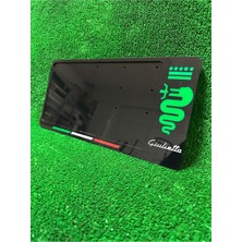 Pi Dekorasyon Alfa Romeo Giulietta Ön Tampon Çıkıntısını Kapatan Kare Plakaya Uyumlu 1 Adet Plakalık Yeşil Logolu