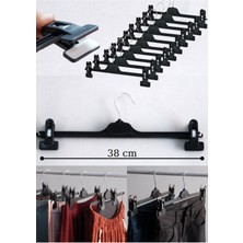 PremiumPort 10'lu Plastik Mandallı Pantolon ve Etek Askısı Seti, Pratik ve Şık Kullanım