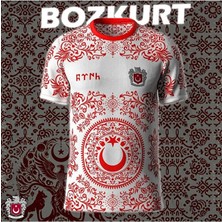 Türkiye Özel Tasarımlı Konsept Beyaz Bozkurt Forması