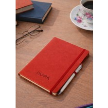 Papira Notebook Termo Deri Kapaklı 80 gr Ivory 96 Yaprak Çizgili A5 Defter