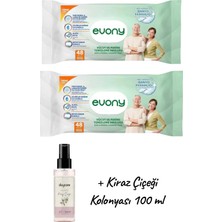 Kms Home Evony Vücut ve Perin Temizleme Mendili 48'li x 2 Adet + Daycare Kiraz Çiçeği Kolonyası