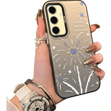 Ucuc Samsung Galaxy S24 Fe Uyumlu Sert Akrilik Arka Silikon Kenar Lens Koruma Kılıf Zaferi Kutlama Temalı