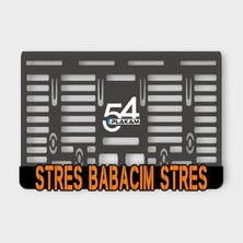 Pi Dekorasyon Stres Babacım Stres 3D Kabartmalı Pleksi Motor Plakalığı