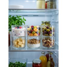 Countra 6’lı Çizgi Desenli Cam Kahvaltılık Kase Seti Şeffaf Cam Sunum ve Mezelik Kasesi 365 ml