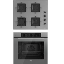 Ferre Flowart Serisi 2' Li (QBL62CPR-SS208) Ankastre Set