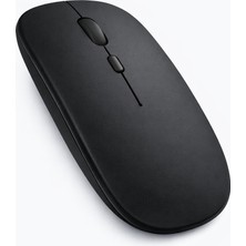 Sneezy Type-C Şarjlı Bluetooth Mouse MacBook iPad Laptop Uyumlu Ince Gövde Dongle ve Kablo Dahil Siyah