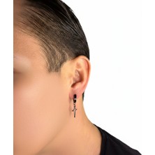 Winy Concept Yıldız Figürlü Modern Tasarım Unisex Çelik Halka Küpe - 13 mm