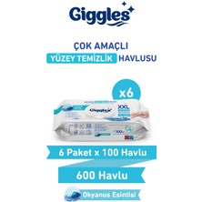 Giggles Xxl Iz Bırakmayan Yüzey Temizlik Havlusu - (Okyanus Esintisi) 600 Yaprak