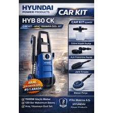 Hyundai HYB80CK Basınçlı Yıkama Makinesi 1500W 120 Bar Car Kıt 4’ü 1 Arada