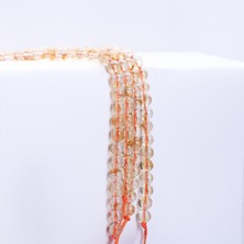 Bütüncül Şifa Sitrin Doğal Taş Dizi 6mm