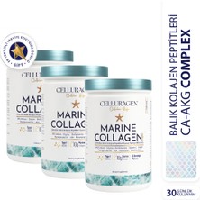 CELLURAGEN Cellular Life Marine Collagen Complex Balık Kolajen Peptitleri ve Ca-Akg Içeren Takviye 30 Günlük X 3 Adet