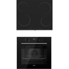 Ferre Flowart Serisi 2'li Siyah Ankastre Set (QBL63CS MS261 Elektirikli Ocak )