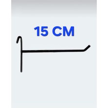 Md Vitrin Dekorasyon 10 Adet 15 cm Siyah Tel Pano Kancası, Aksesuar Kancası, Bijuteri Mağaza Kancası, Askı Kanca