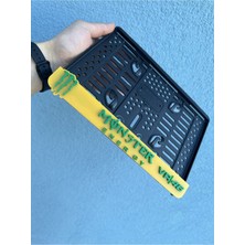 Pi Dekorasyon Monster Energy Vr-46 Sarı 3D Kabrtmalı Pleksi Motor Plakalığı