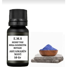 E.M.S Sedef Toz Mika Kozmetik Boyası 10 gr Akuamarin Mavi -Oje/ruj/peeling/maskara/krem/far/tırnak Boyası.