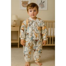 Unisex Dolgulu Yumuşak Pamuklu Hayvan Desenli Uykutulumu