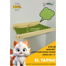 Feyza Design Şık Ahşap Kedi Duvar Yatağı, Modern ve Konforlu Tasarım