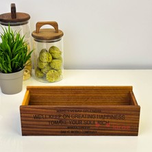 Kirazev Ahşap Çok Amaçlı Kutu, Organizer, Yağdanlık, Banyo Organizer 28X11